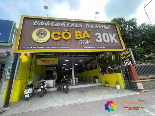 SANG NHƯỢNG QUÁN BÚN – BÁNH CANH DOANH THU ỔN ĐỊNH TẠI DĨ AN